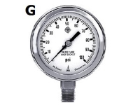 Model G Gauge - 1/2" NPT Standard Bottom Connection